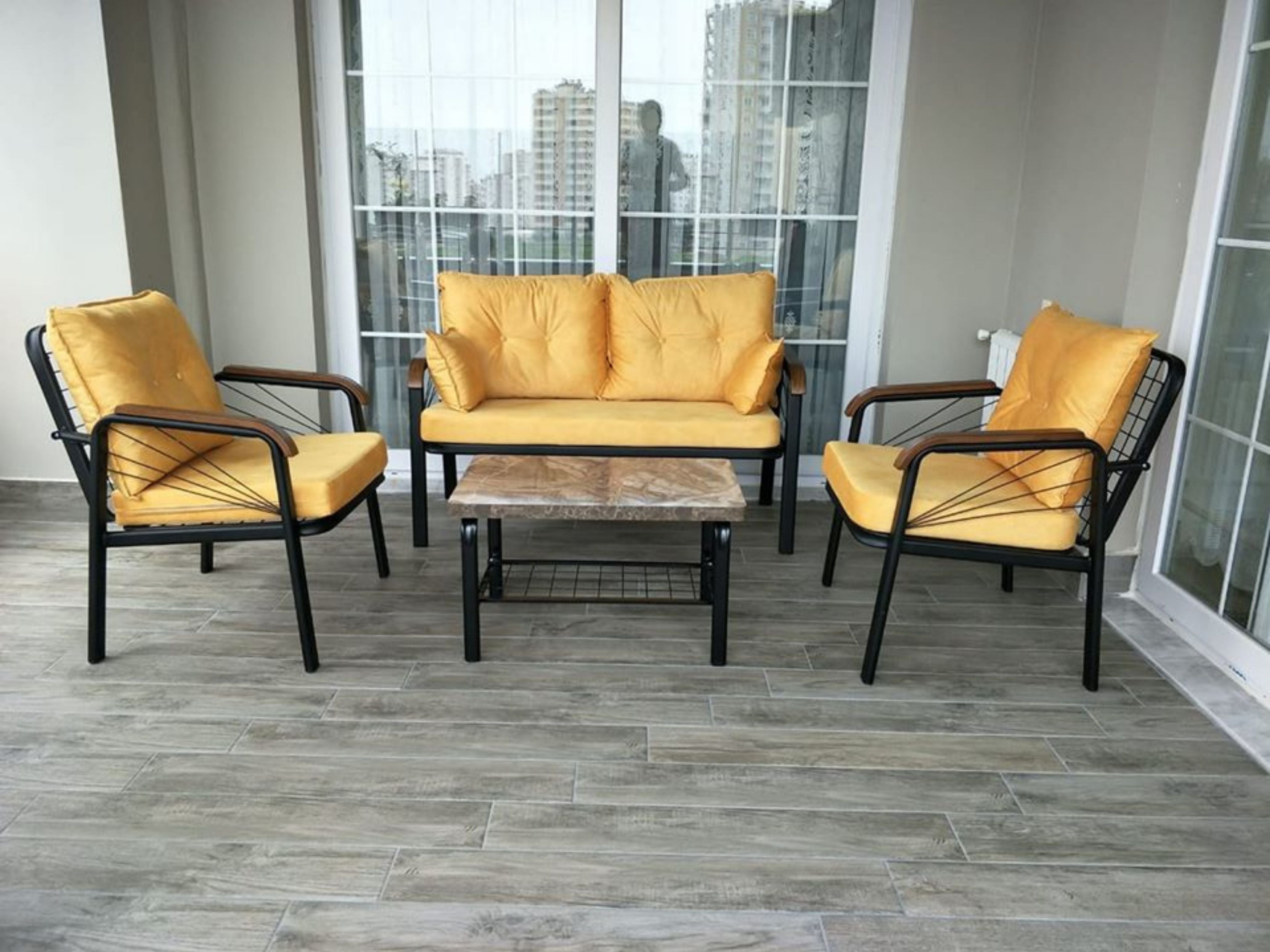 Quantum Metal Bahçe Mobilyası Takımı(Bahçe,Balkon,Cafe,Ofis)